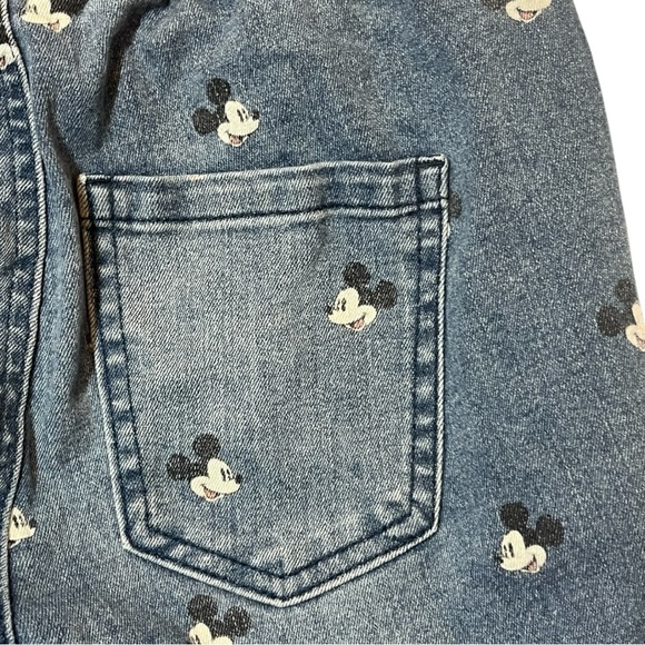 Disney Parks Mickey Mouse Denim Joggers with Character Pattern Size XS - Picture 9 of 14